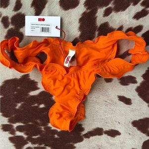 SOLID & STRIPED Vibrant Orange Bikini Bottom